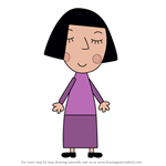 How to Draw Sue Big from Ben & Holly's Little Kingdom