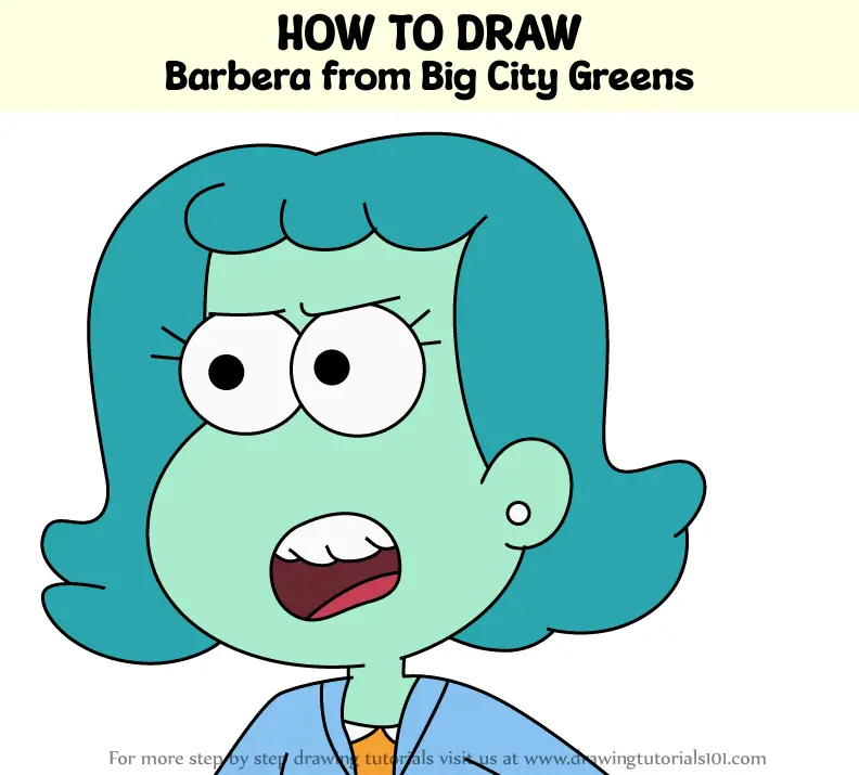 How To Draw Barbera From Big City Greens Big City Greens Step By Step