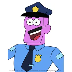 How to Draw Officer Keys from Big City Greens