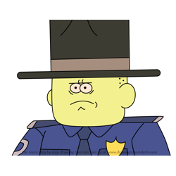 How to Draw State Trooper from Big City Greens