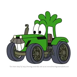 How to Draw Talking Tractor from Big City Greens