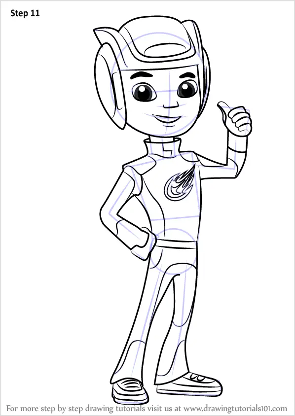 Learn How to Draw AJ from Blaze and the Monster Machines (Blaze and the