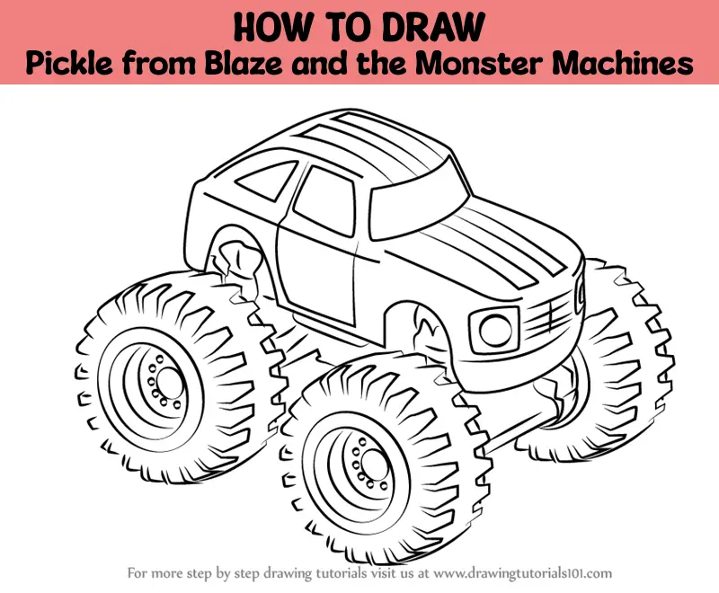 How to Draw Pickle from Blaze and the Monster Machines (Blaze and the ...