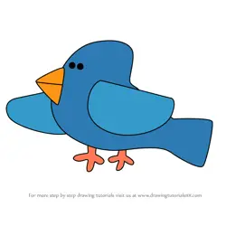 How to Draw Blue Bird from Blue's Clues