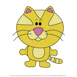 How to Draw Yellow Kitten from Blue's Clues