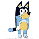 How to Draw Bandit Heeler from Bluey