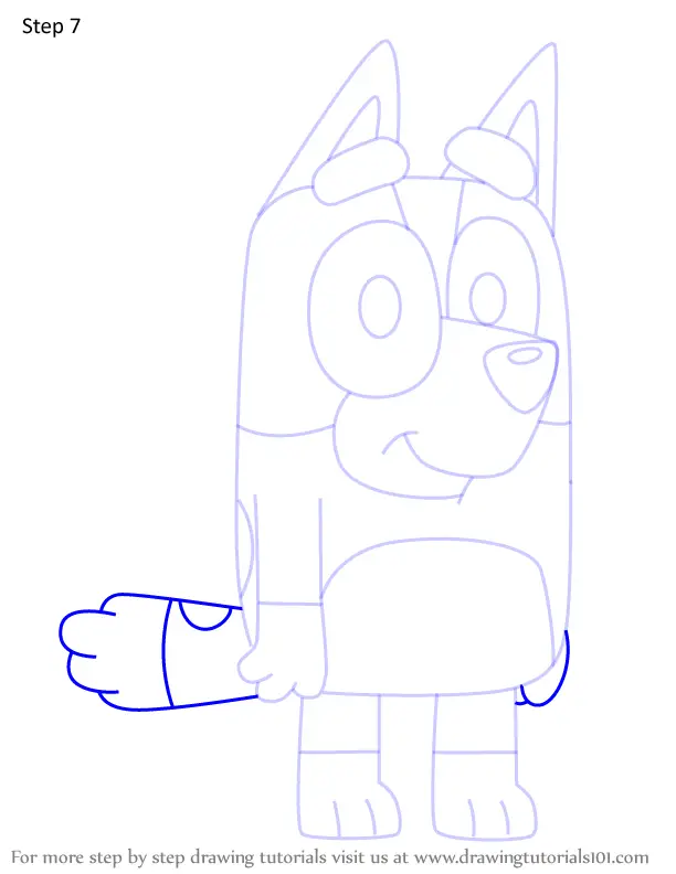 How to Draw Bingo Heeler from Bluey (Bluey) Step by Step ...