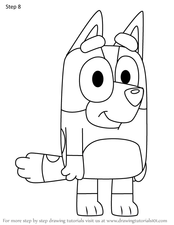 How to Draw Bingo Heeler from Bluey (Bluey) Step by Step ...