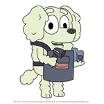 How to Draw Checkout Dog from Bluey