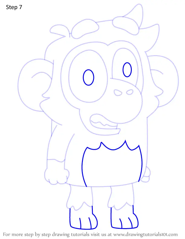 How to Draw Chunky Chimp from Bluey (Bluey) Step by Step ...