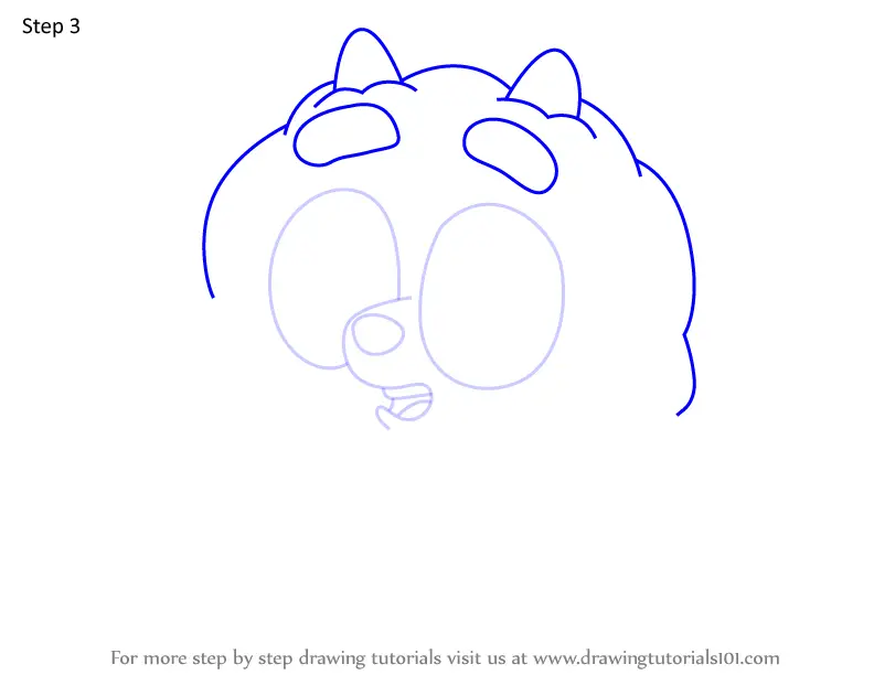 How to Draw Pom Pom from Bluey (Bluey) Step by Step