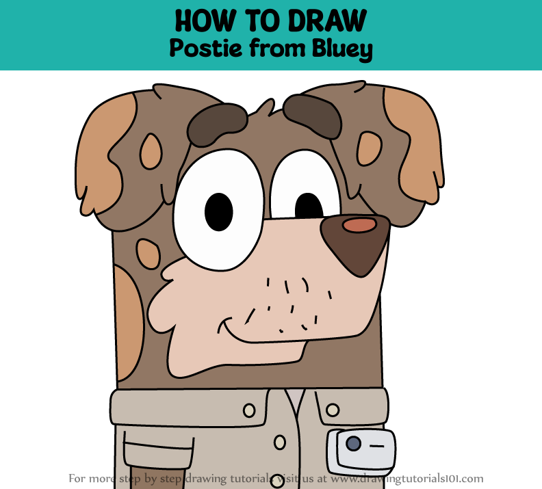 How to Draw Postie from Bluey (Bluey) Step by Step ...