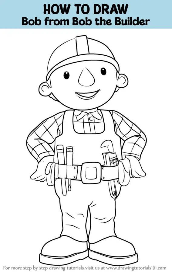 How To Draw Bob From Bob The Builder (Bob The Builder) Step By Step ...