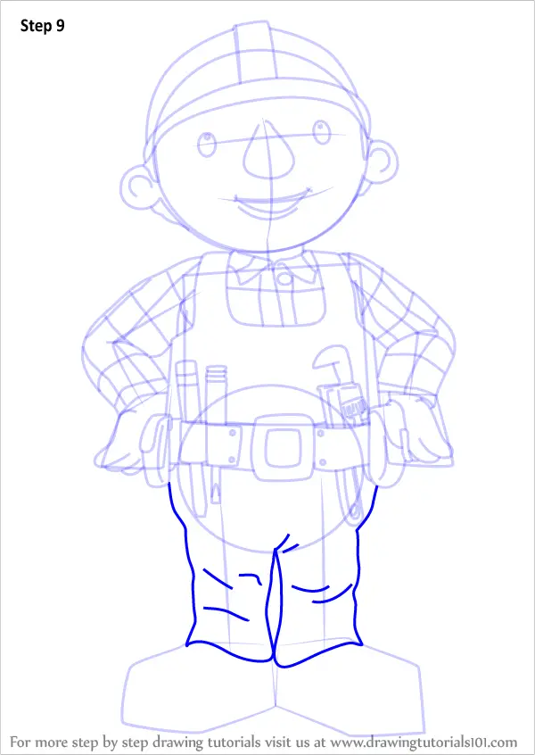 How To Draw Bob From Bob The Builder (Bob The Builder) Step By Step | DrawingTutorials101.com