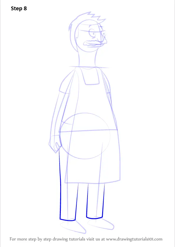 How to Draw Bob Belcher from Bob's Burgers (Bob's Burgers) Step by Step