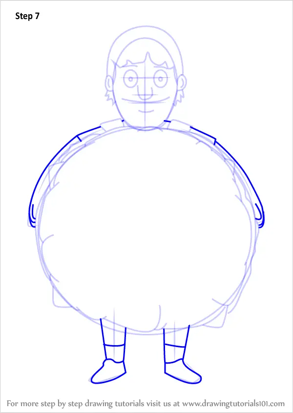 Learn How to Draw Gene Belcher from Bob's Burgers (Bob's Burgers) Step