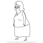 How to Draw Gloria from Bob's Burgers