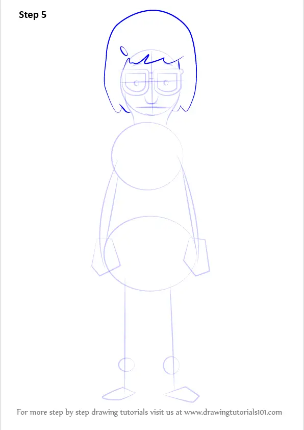 How to Draw Tina Belcher from Bob's Burgers (Bob's Burgers) Step by