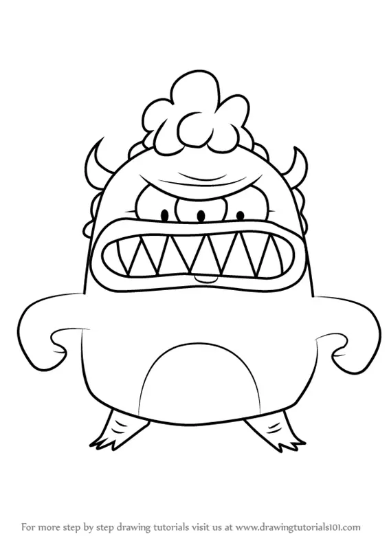 How to Draw Mama Monster from Breadwinners (Breadwinners) Step by Step ...
