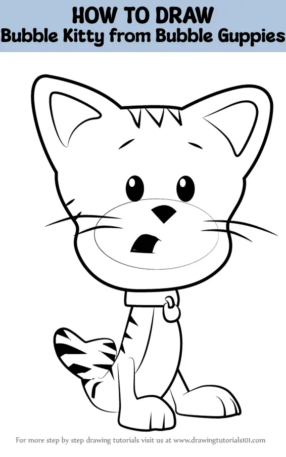 How to Draw Bubble Kitty from Bubble Guppies (Bubble Guppies) Step by ...