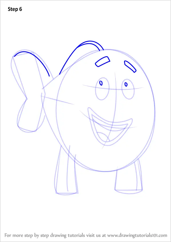 How to Draw Little Fish from Bubble Guppies (Bubble Guppies) Step by ...