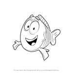 How to Draw Mr. Grouper from Bubble Guppies