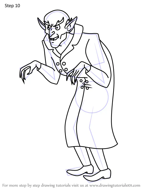 How to Draw Count Orlock from Bunnicula (Bunnicula) Step by Step ...