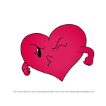 How to Draw Winky Heart Emoji from Bunnicula