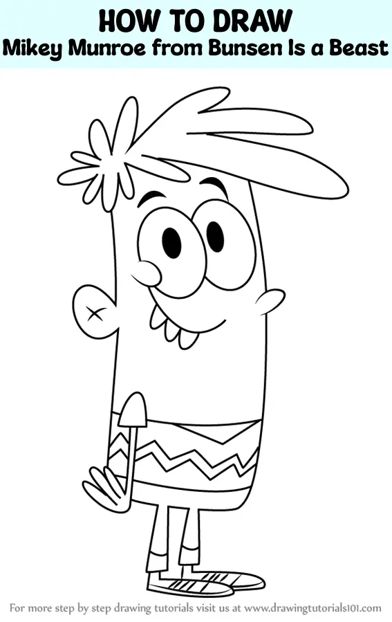 How To Draw Mikey Munroe From Bunsen Is A Beast (Bunsen Is A Beast ...