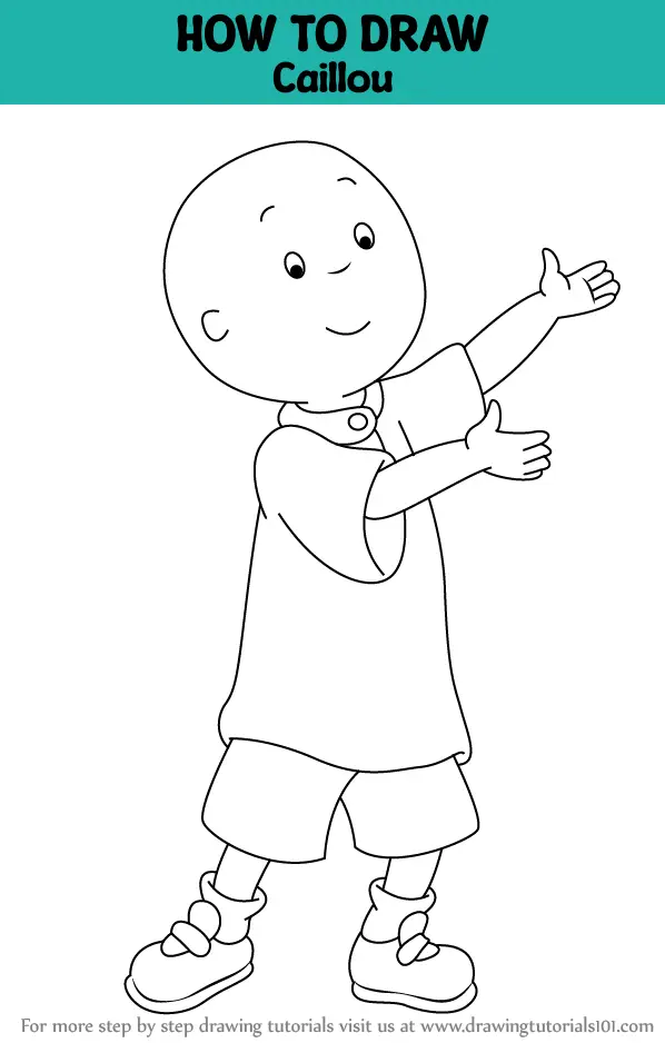 How to Draw Caillou (Caillou) Step by Step | DrawingTutorials101.com