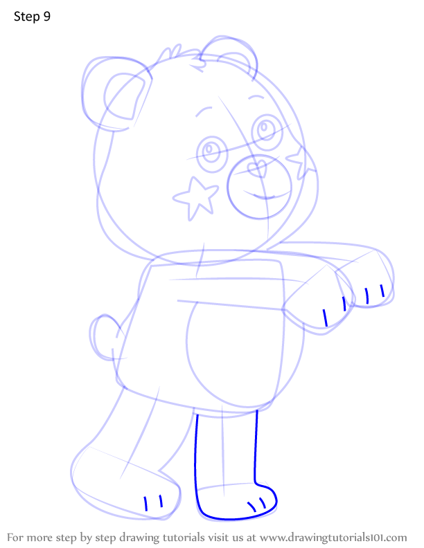 How to Draw Bedtime Bear from Care Bears (Care Bears) Step by Step ...