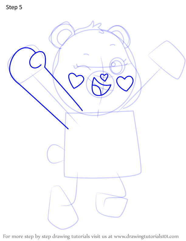 How to Draw Best Friend Bear from Care Bears (Care Bears) Step by Step ...