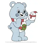 How to Draw Christmas Wishes Bear from Care Bears