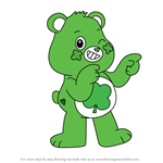 How to Draw Good Luck Bear from Care Bears