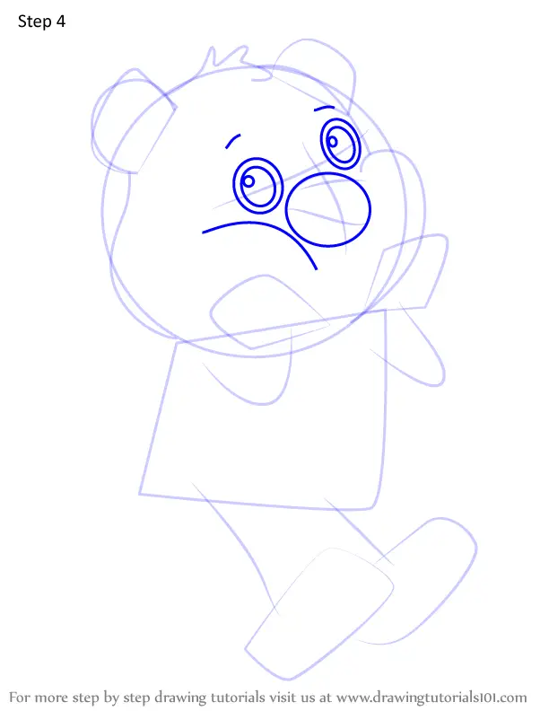 How to Draw Laugh-a-Lot Bear from Care Bears (Care Bears) Step by Step ...