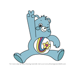 How to Draw Thanks-a-Lot Bear from Care Bears