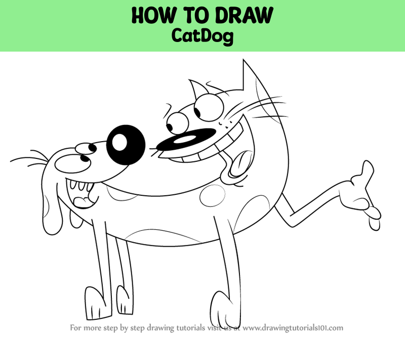 How To Draw Catdog (catdog) Step By Step 