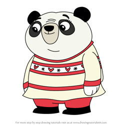 How to Draw Amanda Panda from Chip and Potato