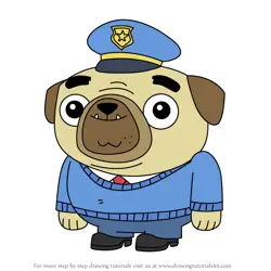 How to Draw Little Poppa Pug from Chip and Potato