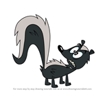 How to Draw The skunk from Chuck's Choice