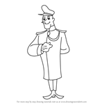 How to Draw The Doorman from Curious George