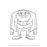 How to Draw Baron Silas von Greenback from Danger Mouse