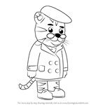 How to Draw Grandpere Tiger from Daniel Tiger's Neighborhood