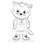 How to Draw Katerina Kittycat from Daniel Tiger's Neighborhood