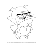 How to Draw Chuckles the Silly Piggy from Dave the Barbarian