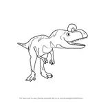 How to Draw Crystal Cryolophosaurus from Dinosaur Train