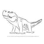 How to Draw Deanna Deinosuchus from Dinosaur Train