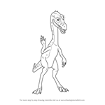 How to Draw Erma Eoraptor from Dinosaur Train