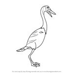 How to Draw Jess Hesperornis from Dinosaur Train