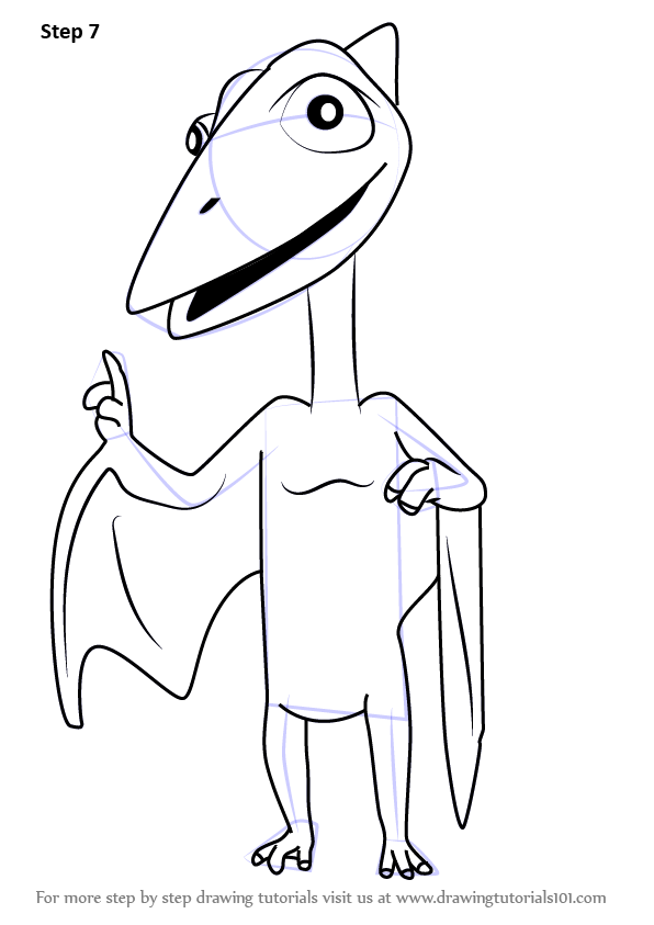 mr pteranodon coloring page printable dinosaur train